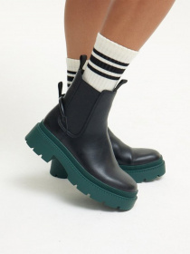 Черевики та чоботи Tamaris модель 1-1-25405-29 071 BLACK/DK.GREEN Фото