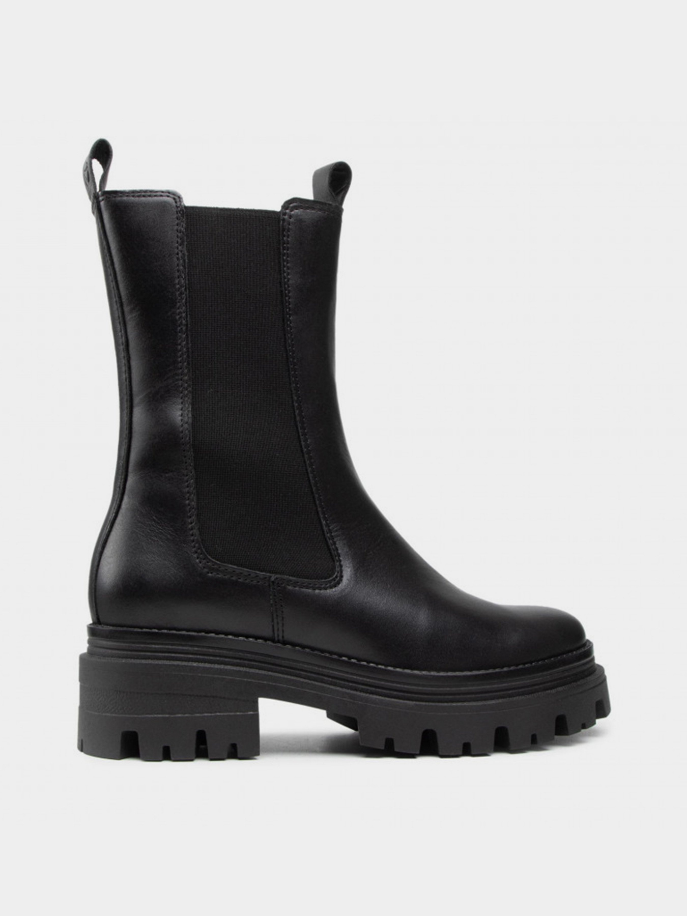 Ботинки и сапоги Tamaris Chelsea модель 1-1-25498-29 003 BLACK LEATHER Ботинки и сапоги Tamaris Chelsea модель 1-1-25498-29 003 BLACK LEATHER Фото