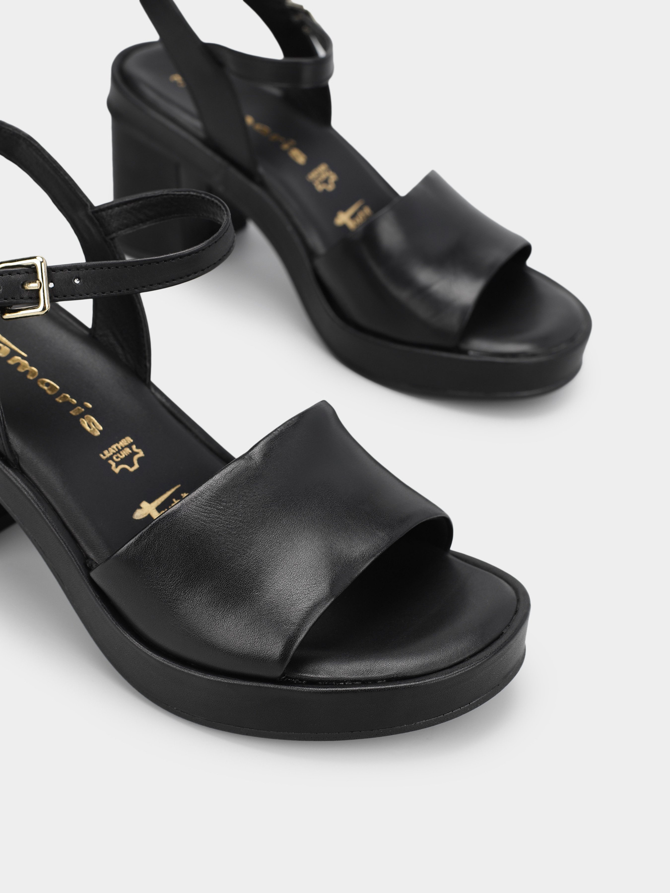 Босоножки Tamaris модель 1-1-28075-20 003 BLACK LEATHER Босоножки Tamaris модель 1-1-28075-20 003 BLACK LEATHER Фото