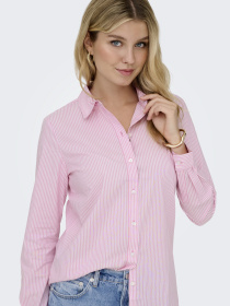 Рубашки JDY MIO L/S SHIRT модель 15149877_Shocking Pink SMALL WHITE Фото