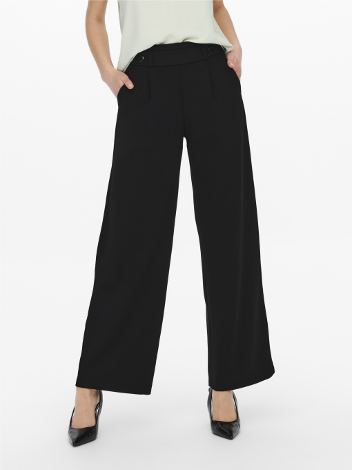Брюки JDY GEGGO LIFE NEW LONG PANT модель 15208430_Black BLACK BUTTONS Фото