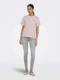 Футболки і поло JDY PISA S/S PRINT TOP модель 15298612_Cloud Dancer FRAGRANT LILA Фото