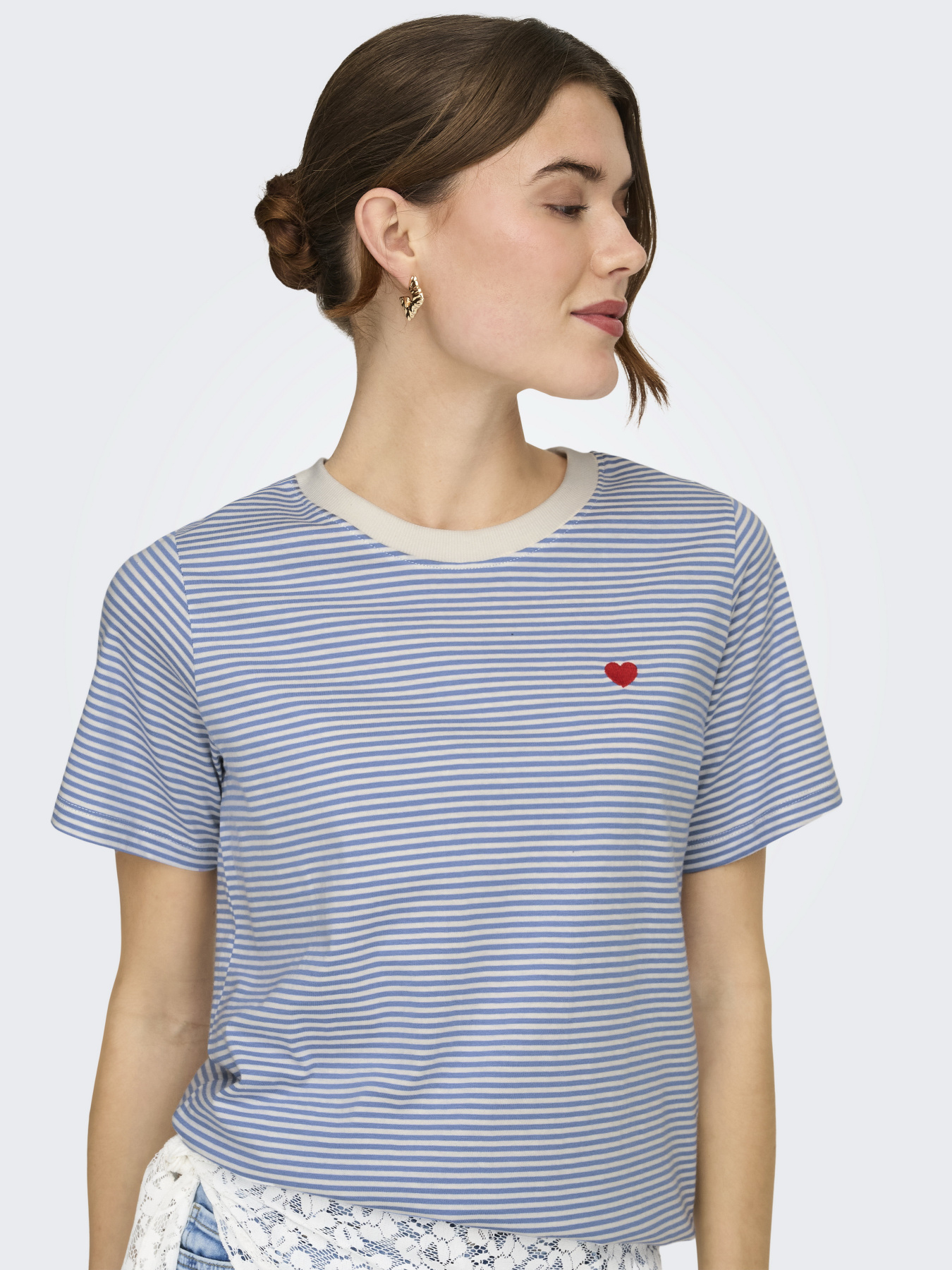 Футболки і поло JDY PISA S/S PRINT TOP модель 15298612_Ebb And Flow CD STRIPES AN Фото