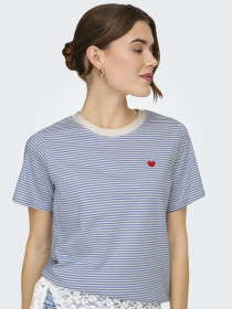 Футболки і поло JDY PISA S/S PRINT TOP модель 15298612_Ebb And Flow CD STRIPES AN Фото