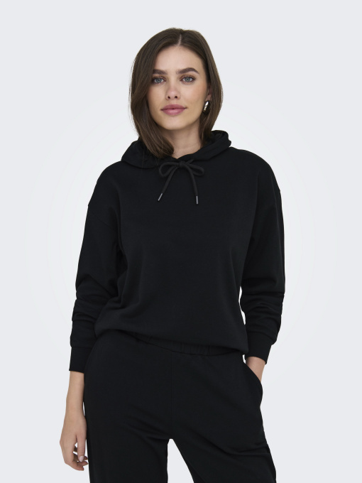 Худі та світшоти JDY AMALFI LIFE L/S HOOD SWEAT модель 15356341_Black Фото