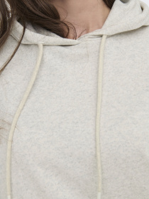 Худи и свитшоты JDY AMALFI LIFE L/S HOOD SWEAT модель 15356341_Oatmeal MELANGE Фото