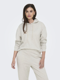 Худі та світшоти JDY AMALFI LIFE L/S HOOD SWEAT модель 15356341_Oatmeal MELANGE Фото