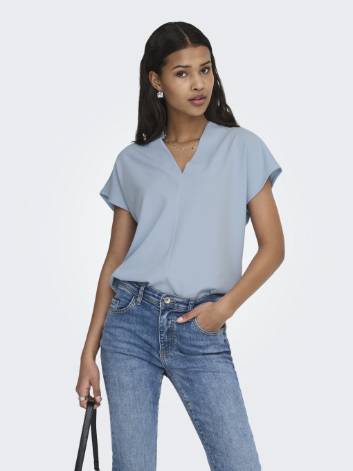 Футболки і поло JDY JOY LIFE S/S TOP модель 15363209_Cashmere Blue Фото