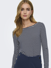 Худи и свитшоты JDY SISSY L/S BOATNECK TOP модель 15364527_Sky Captain CLOUD DANCER Фото