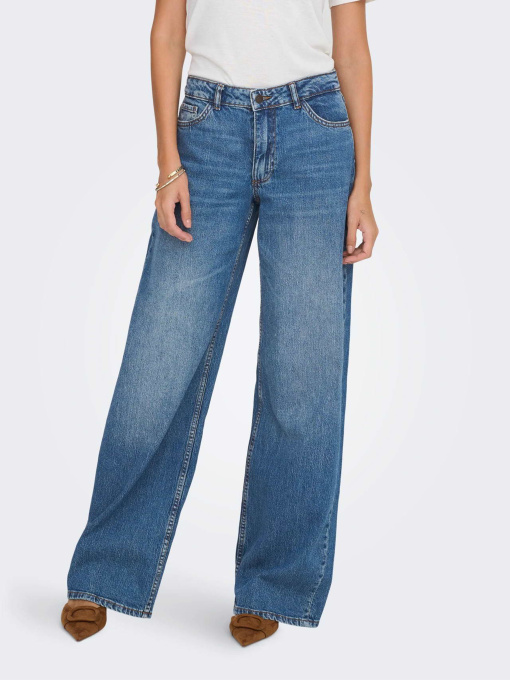 Джинсы JDY RUBY MW WID MB 1006 DNM модель 15366873_Medium Blue Denim Фото