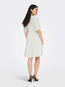 Платья JDY CARLA CATHINKA S/S DRESS модель 15254680_Cloud Dancer Фото