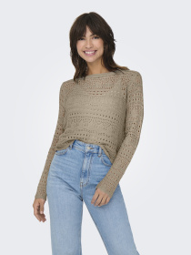 Худи и свитшоты JDY SUN LAY L/S BOATNECK PULLOV. K модель 15287384_Greige Фото