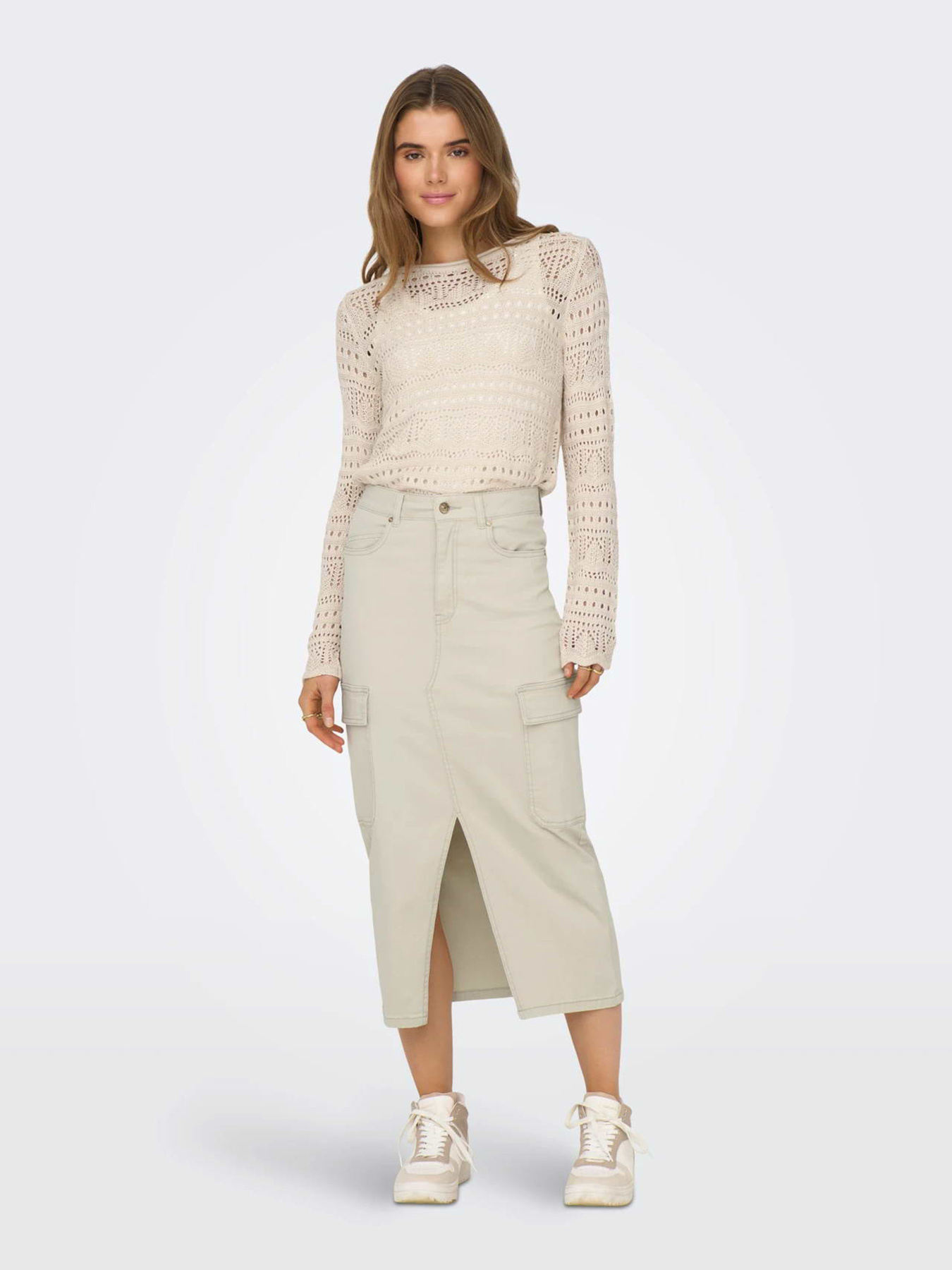 Худи и свитшоты JDY SUN LAY L/S BOATNECK PULLOV. K модель 15287384_Tapioca Фото
