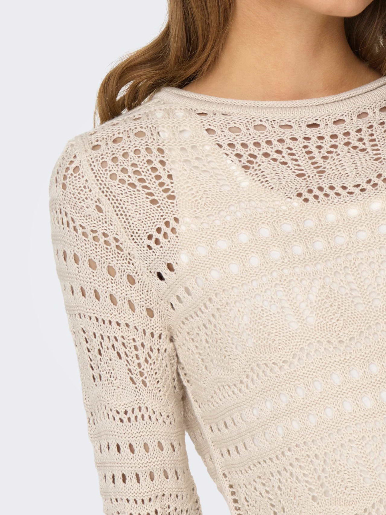 Худи и свитшоты JDY SUN LAY L/S BOATNECK PULLOV. K модель 15287384_Tapioca Фото