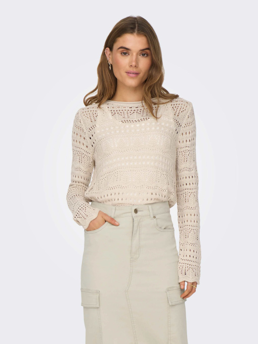Худи и свитшоты JDY SUN LAY L/S BOATNECK PULLOV. K модель 15287384_Tapioca Фото