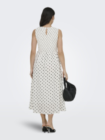 Сукні JDY DIEGO S/L SMOCK MIDI DRESS модель 15373074_Cloud Dancer BLACK DOT Фото