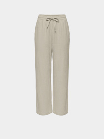 Брюки JDY SAY HW LINEN WIDE PANT модель 15318361_Oatmeal MELANGE Фото