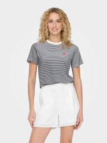 Футболки и поло JDY PISA S/S PRINT TOP модель 15298612_Cloud Dancer SKY CAPTAIN Y Фото