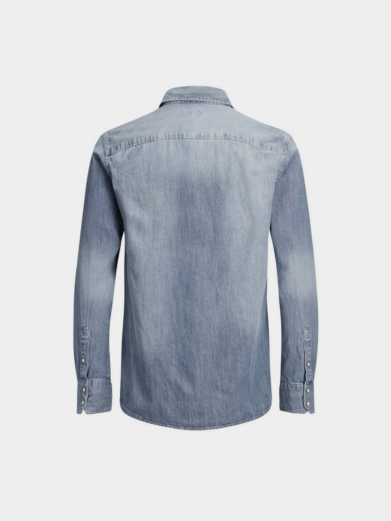 Рубашки JACK & JONES модель 12138115_Medium Blue Denim Фото