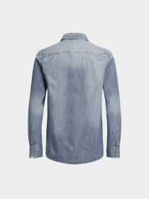 Рубашки JACK & JONES модель 12138115_Medium Blue Denim Фото