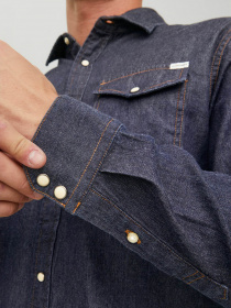 Сорочки JACK & JONES модель 12138115_Dark Denim Фото