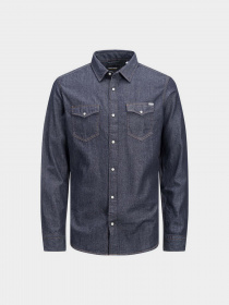 Сорочки JACK & JONES модель 12138115_Dark Denim Фото