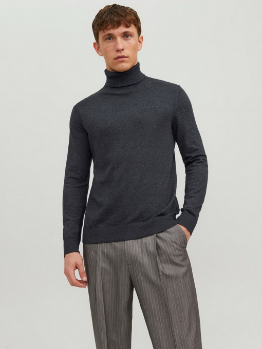 Светри та кардигани JACK & JONES EMIL KNIT ROLL NECK модель 12157417_Dark Grey Melange Фото