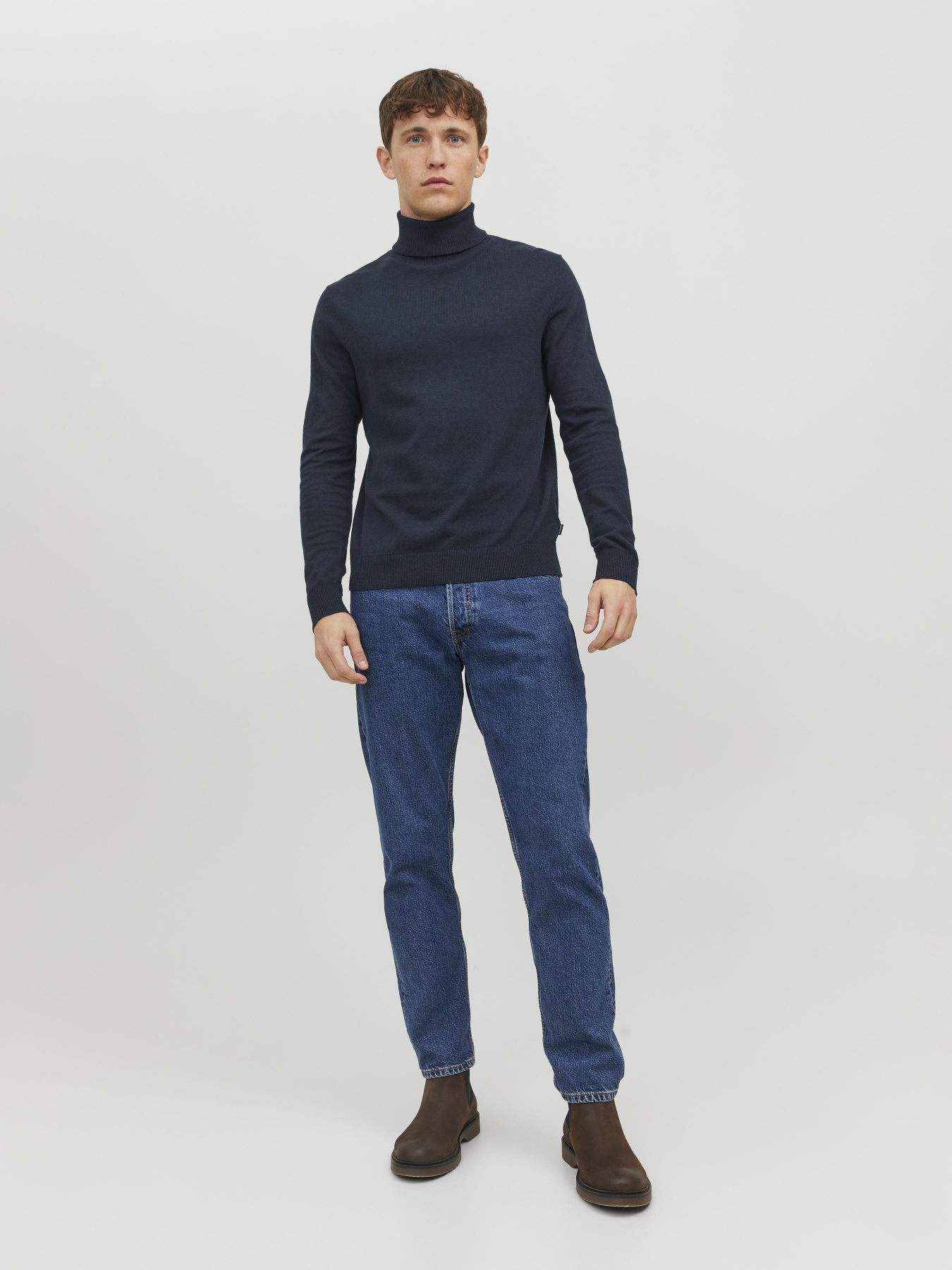 Свитры и кардиганы JACK & JONES EMIL KNIT ROLL NECK модель 12157417_Navy Blazer Фото
