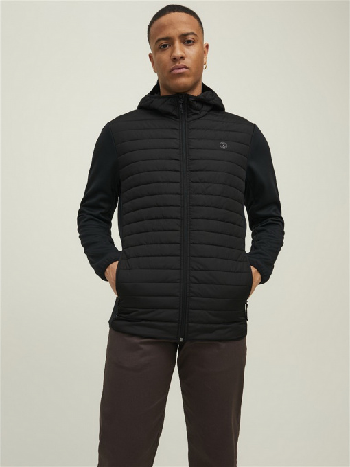 Куртки и дубленки JACK & JONES Multi Quilted модель 12182242_Black Фото