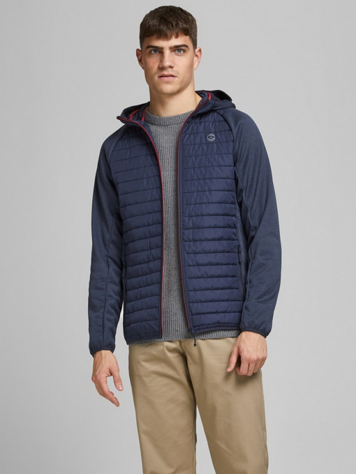 Куртки и дубленки JACK & JONES Multi Quilted модель 12182242_Navy Blazer Фото