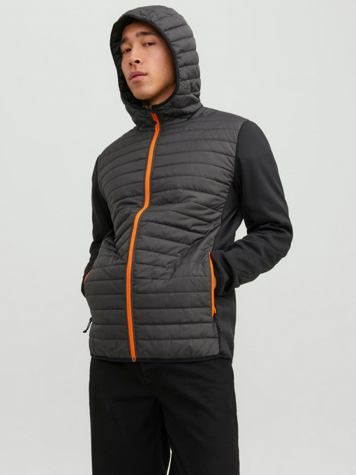 Куртки и дубленки JACK & JONES Multi Quilted модель 12182242_Asphalt Фото