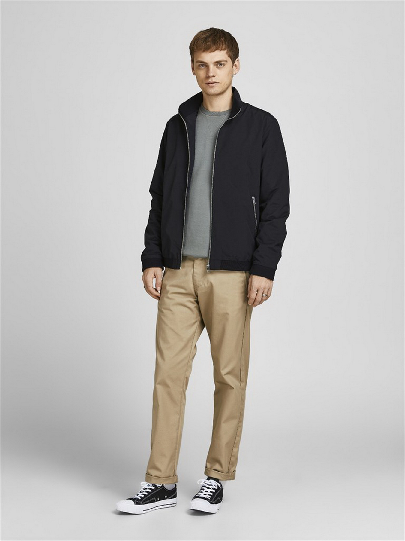 Куртки та дублянки JACK & JONES Jjerush Harrington модель 12204277_Black Фото