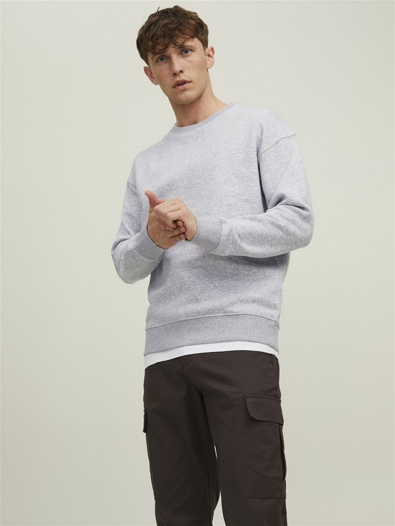 Худі та світшоти JACK & JONES модель 12208182_Light Grey Melange Худі та світшоти JACK & JONES модель 12208182_Light Grey Melange Фото