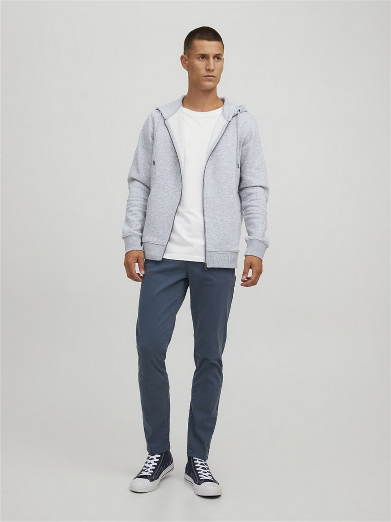 Худі та світшоти JACK & JONES модель 12210830_Light Grey Melange Фото