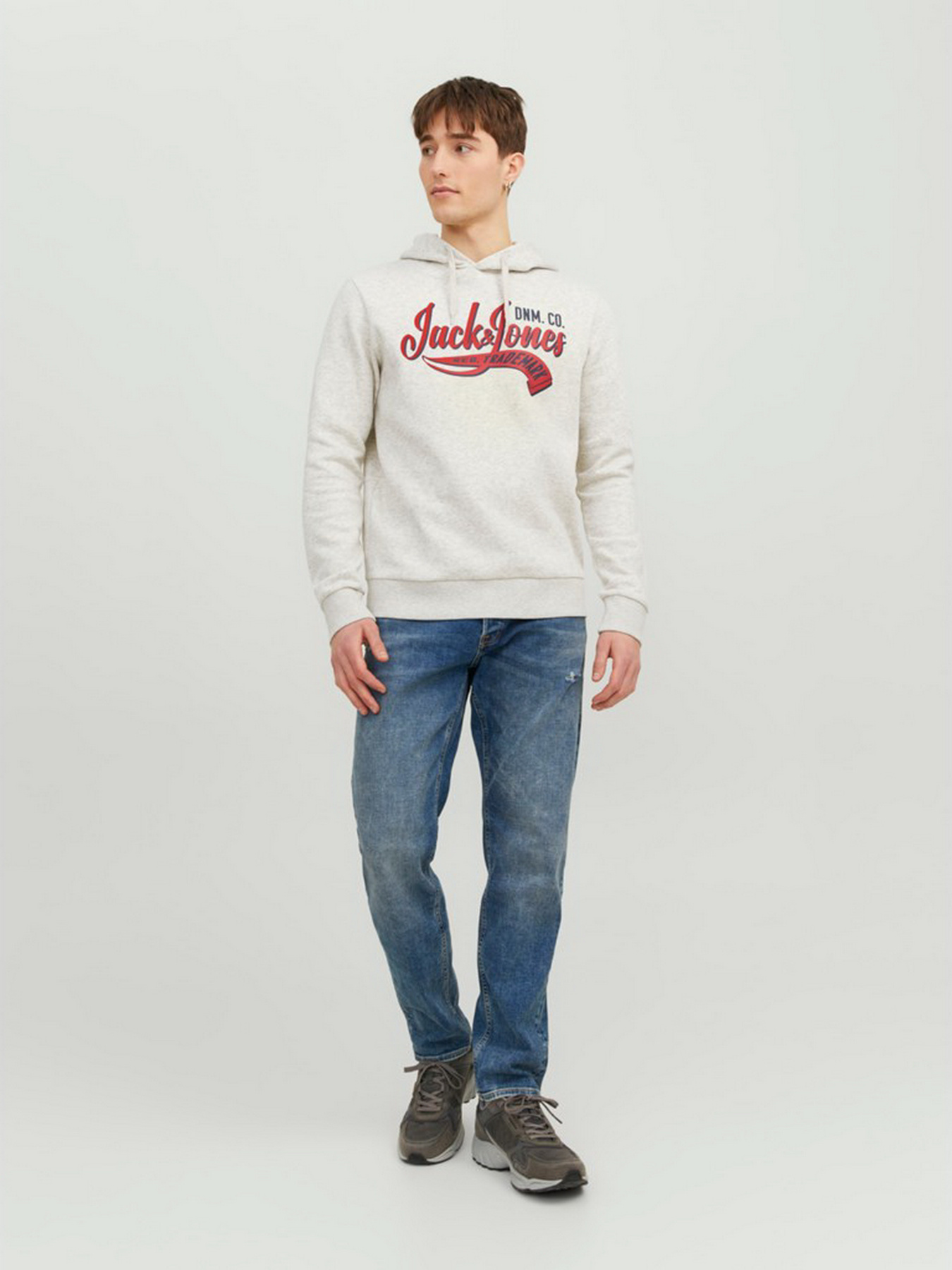 Худі та світшоти JACK & JONES модель 12233597_White Melange Худі та світшоти JACK & JONES модель 12233597_White Melange Фото