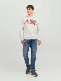 Худі та світшоти JACK & JONES модель 12233597_White Melange Фото