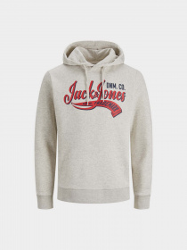 Худі та світшоти JACK & JONES модель 12233597_White Melange Фото