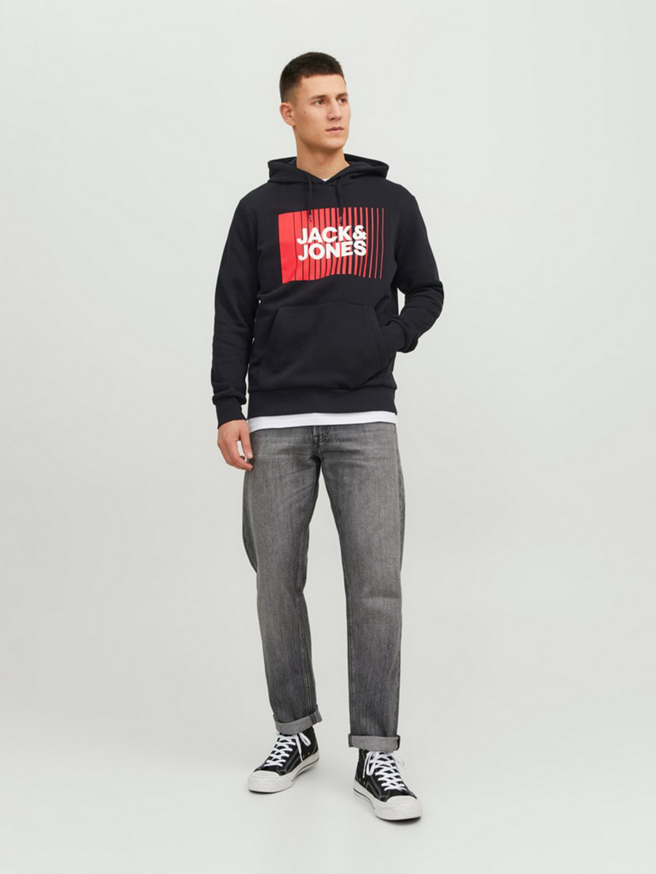 Худі та світшоти JACK & JONES модель 12233599_Black Худі та світшоти JACK & JONES модель 12233599_Black Фото
