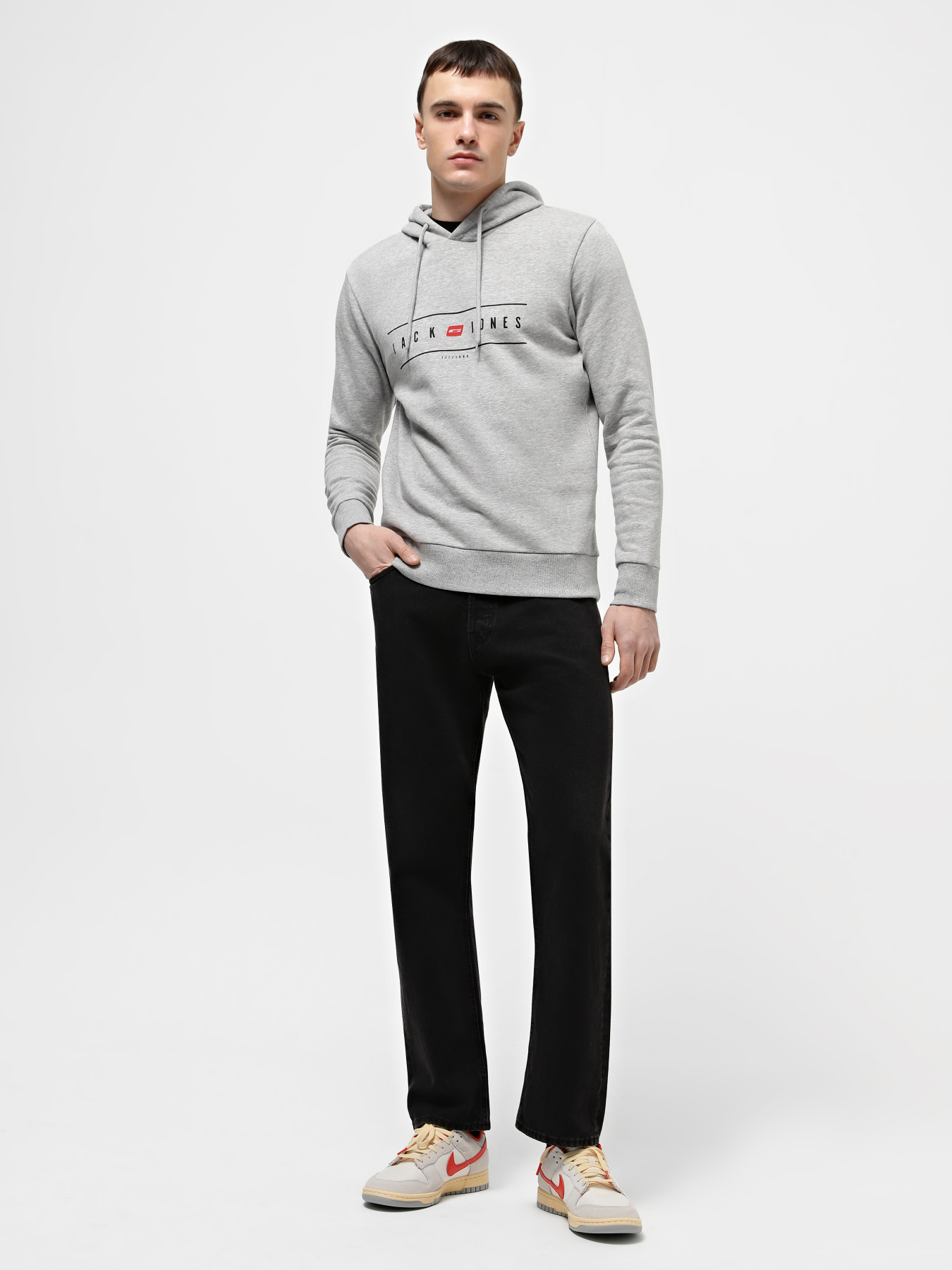 Худі та світшоти JACK & JONES модель 12235460_Light Grey Melange Худі та світшоти JACK & JONES модель 12235460_Light Grey Melange Фото
