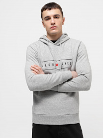 Худі та світшоти JACK & JONES модель 12235460_Light Grey Melange Фото