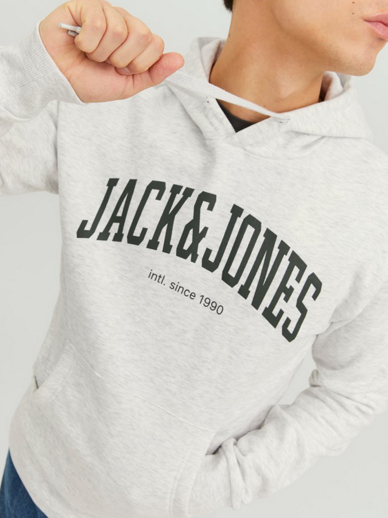 Худі та світшоти JACK & JONES модель 12236513_White Melange Фото