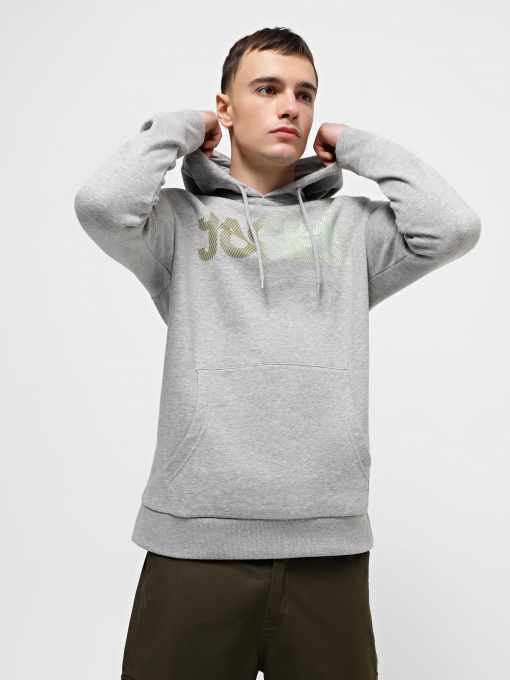 Худи и свитшоты JACK & JONES модель 12243927_Light Grey Melange Фото