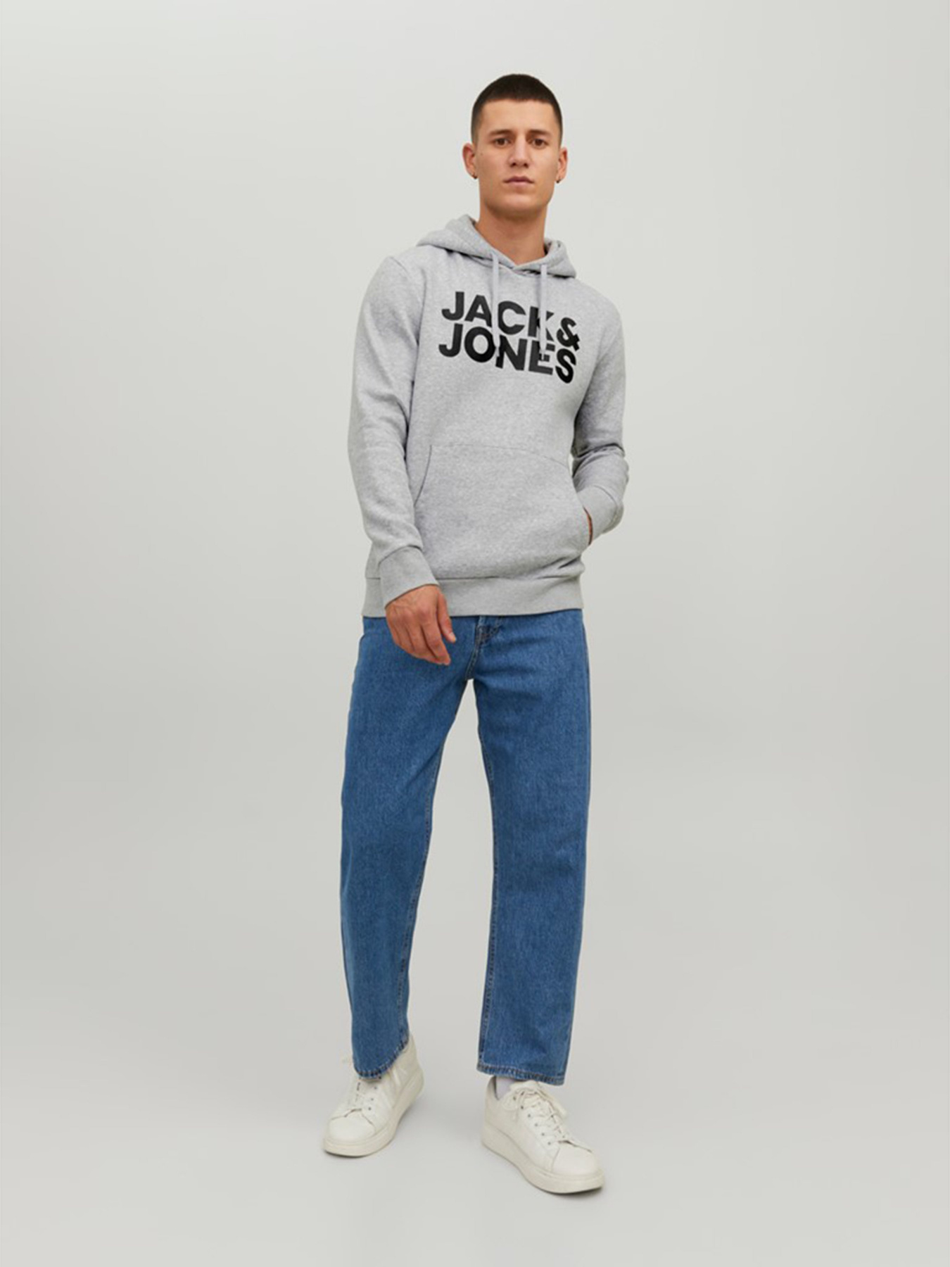 Худи и свитшоты JACK & JONES модель 12152840_Light Grey Melange Худи и свитшоты JACK & JONES модель 12152840_Light Grey Melange Фото