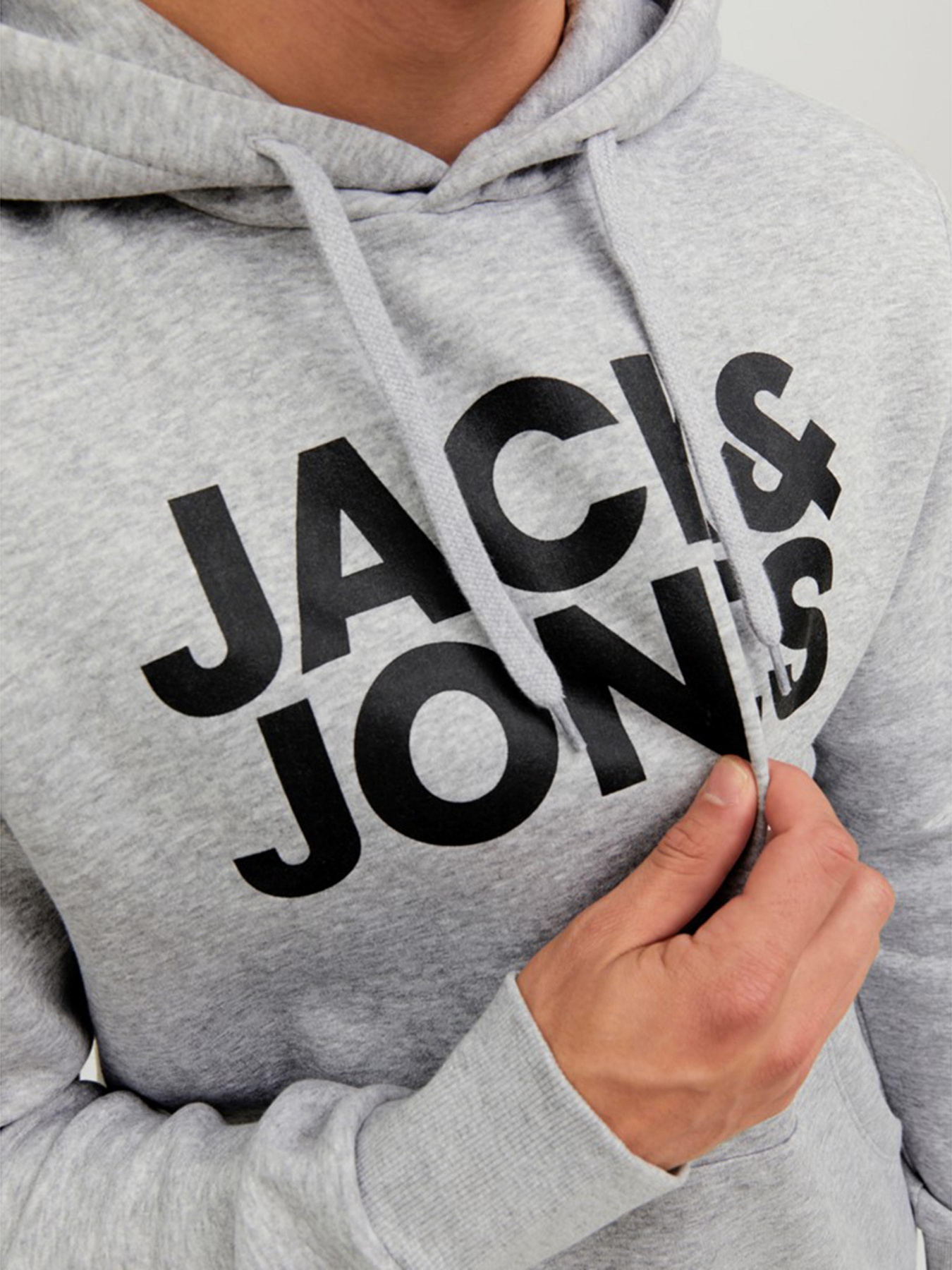 Худи и свитшоты JACK & JONES модель 12152840_Light Grey Melange Худи и свитшоты JACK & JONES модель 12152840_Light Grey Melange Фото