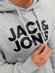 Худи и свитшоты JACK & JONES модель 12152840_Light Grey Melange Фото