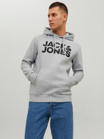 Худи и свитшоты JACK & JONES модель 12152840_Light Grey Melange Фото