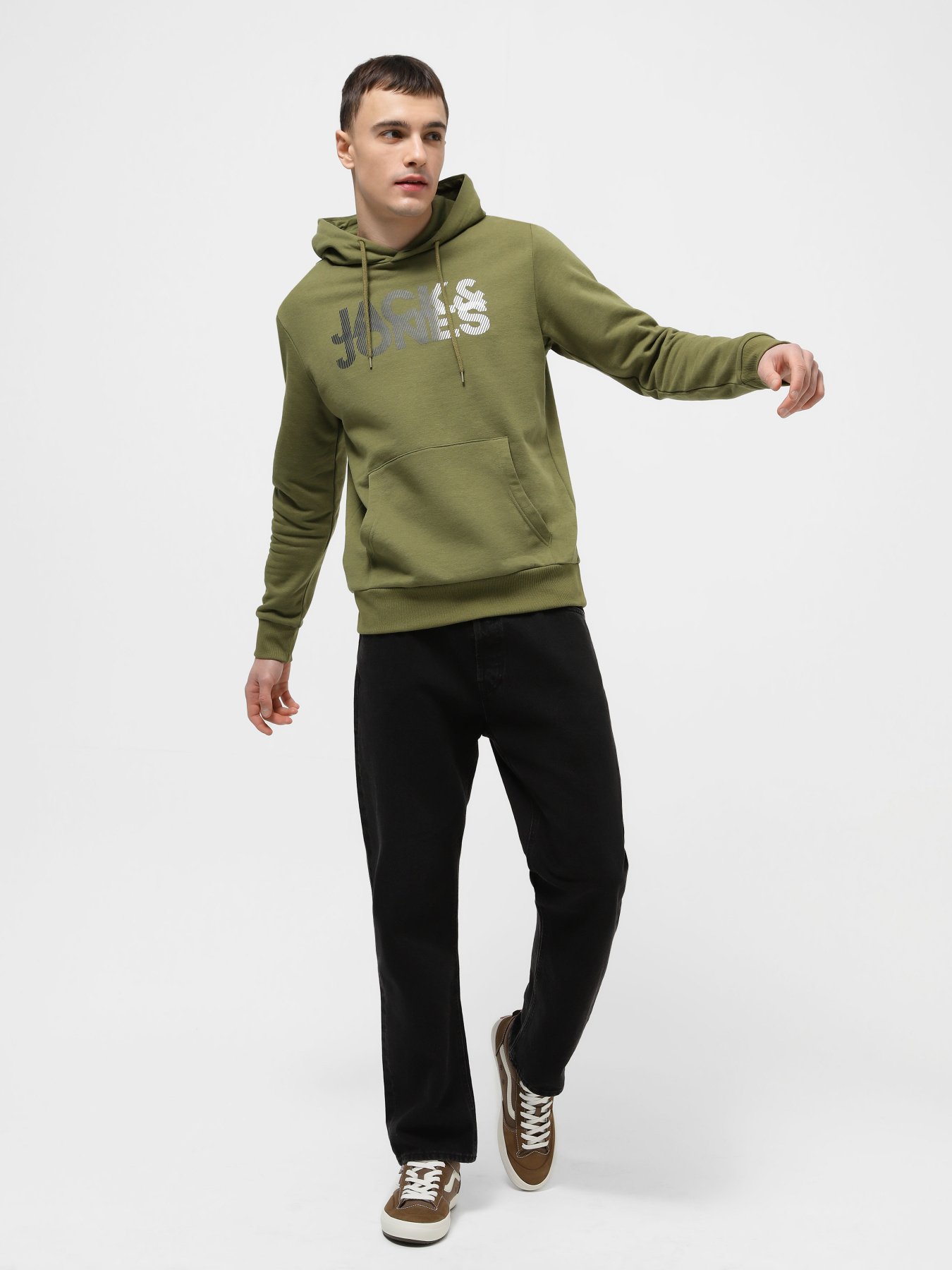 Худи и свитшоты JACK & JONES модель 12243927_Olive Branch Фото