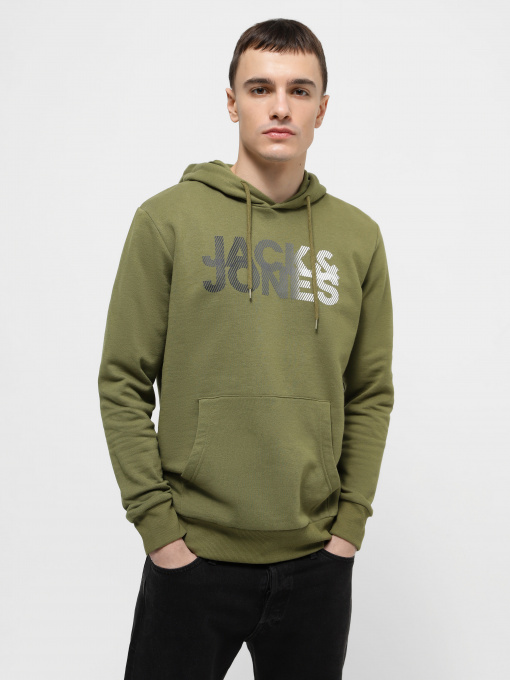 Худи и свитшоты JACK & JONES модель 12243927_Olive Branch Фото