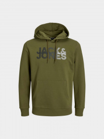 Худи и свитшоты JACK & JONES модель 12243927_Olive Branch Фото