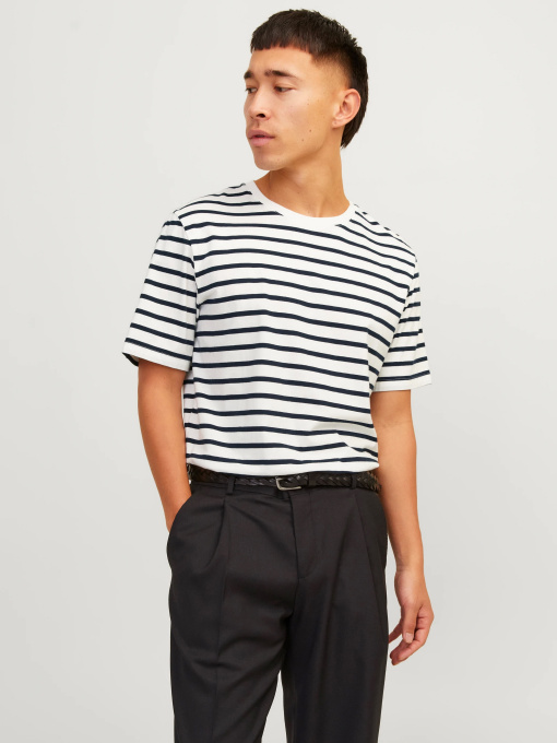 Футболки и поло JACK & JONES модель 12156101_Cloud Dancer Navy Blazer Фото